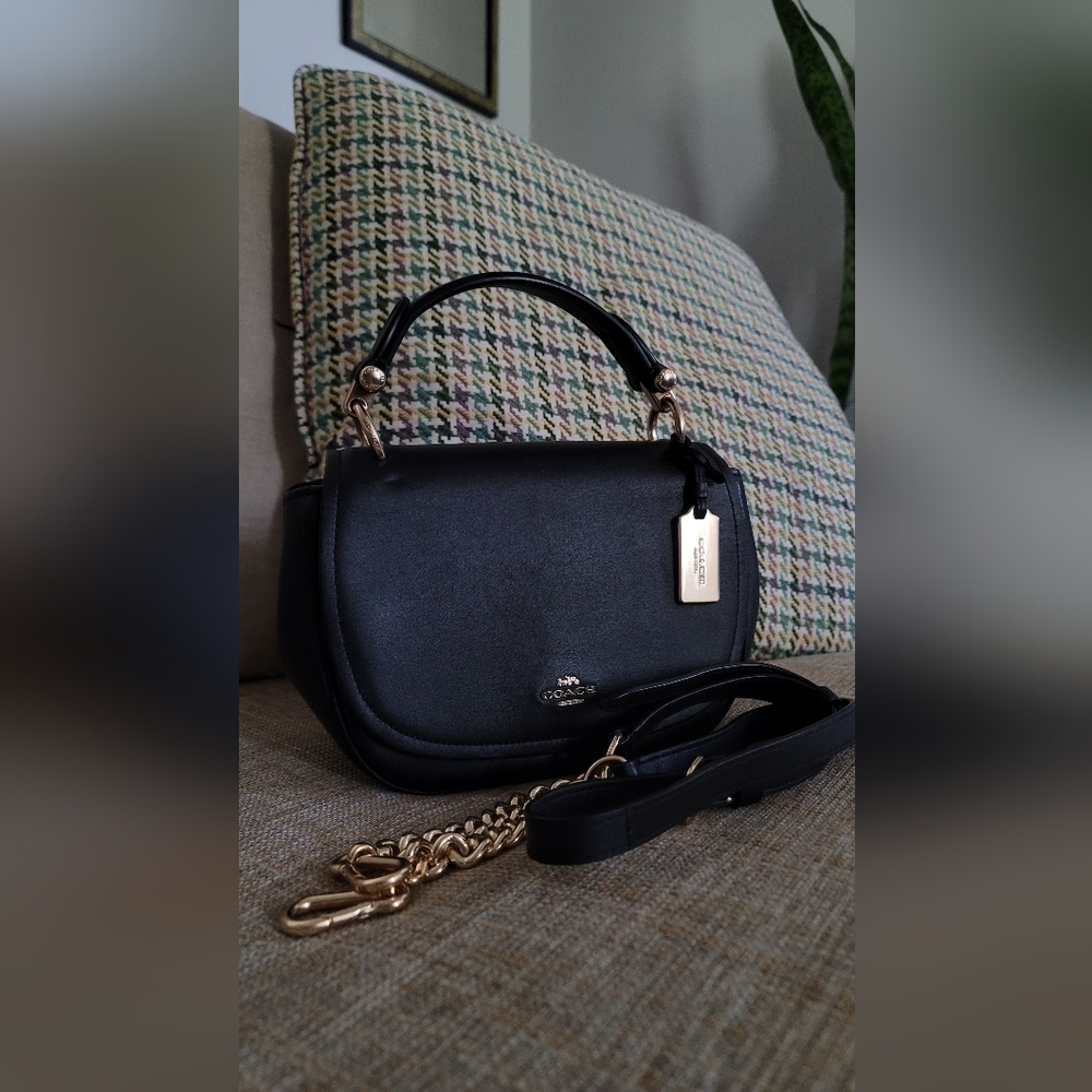Coach Leather Top Handle Shoulder Bag